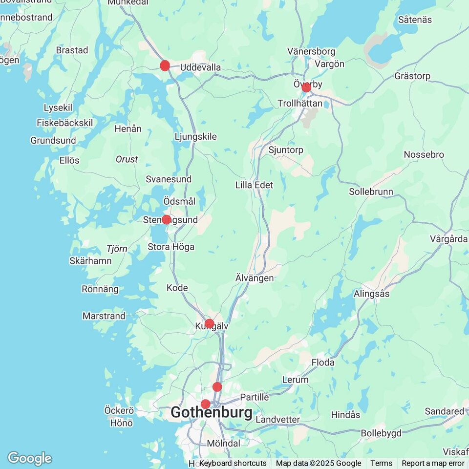 Butiker med rea-varor nära Stenungsön, Bohuslän