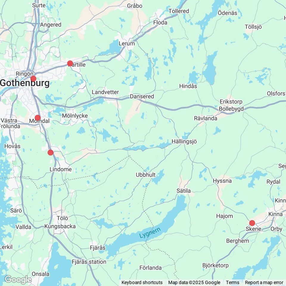 Butiker med rea-varor nära Stora Bugärde, Västergötland