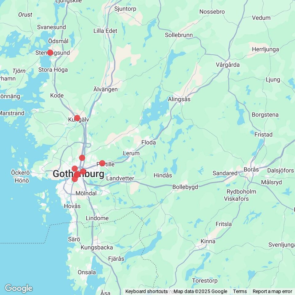 Butiker med rea-varor nära Stora Höga, Bohuslän