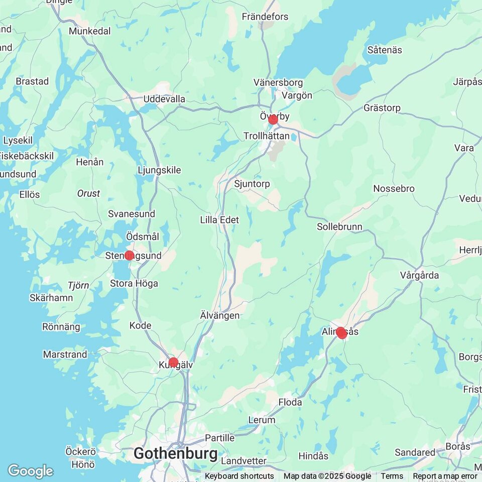 Butiker med rea-varor nära Stora Mellby, Västergötland