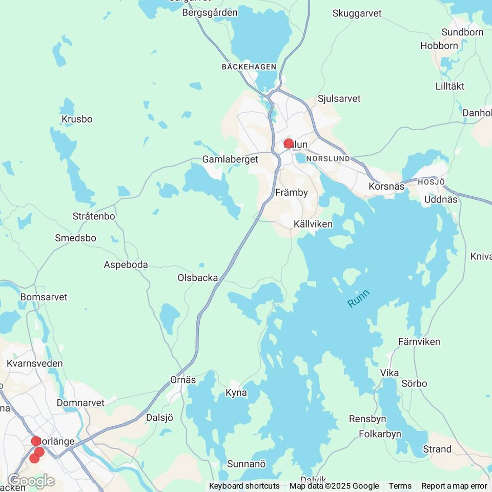 Butiker med rea-varor nära Sundborn, Dalarna