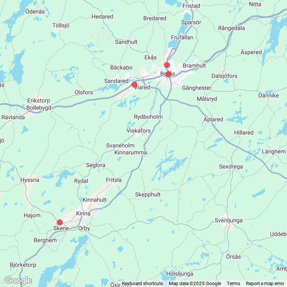 Butiker med rea-varor nära Svenljunga, Västergötland