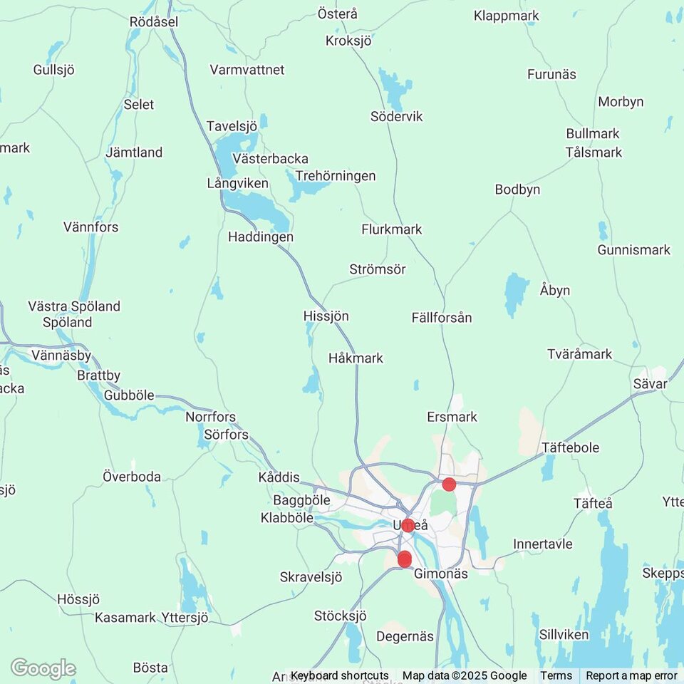 Butiker med rea-varor nära Tavelsjö, Västerbotten