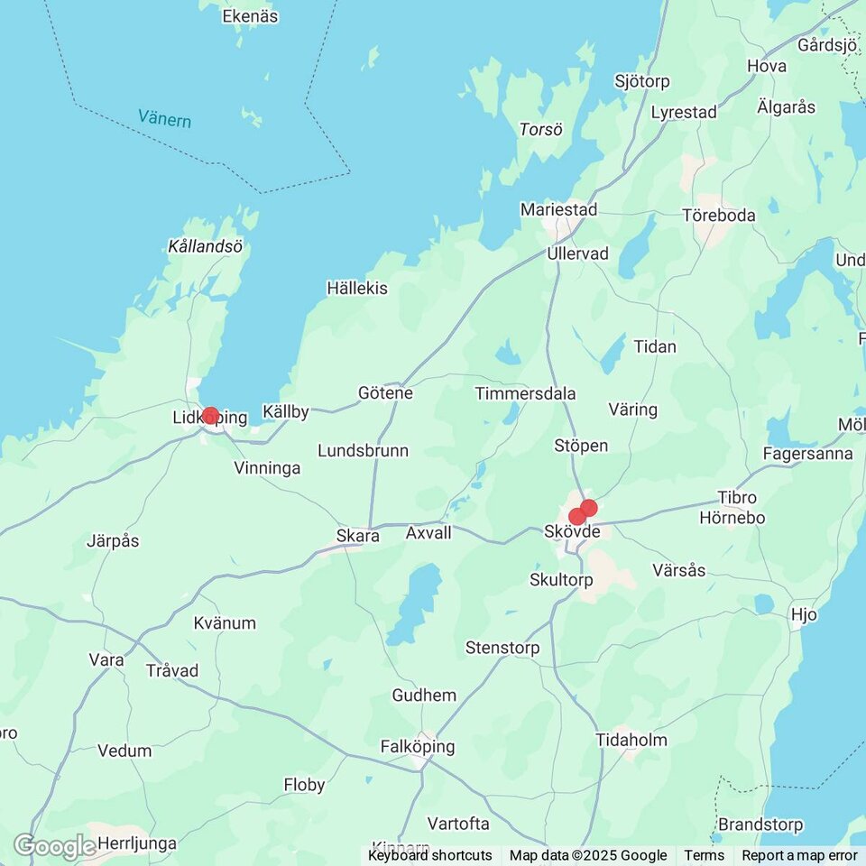 Butiker med rea-varor nära Tidan, Västergötland