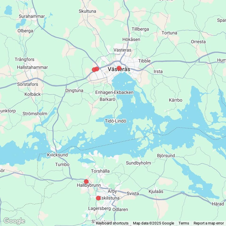 Butiker med rea-varor nära Tillberga, Västmanland