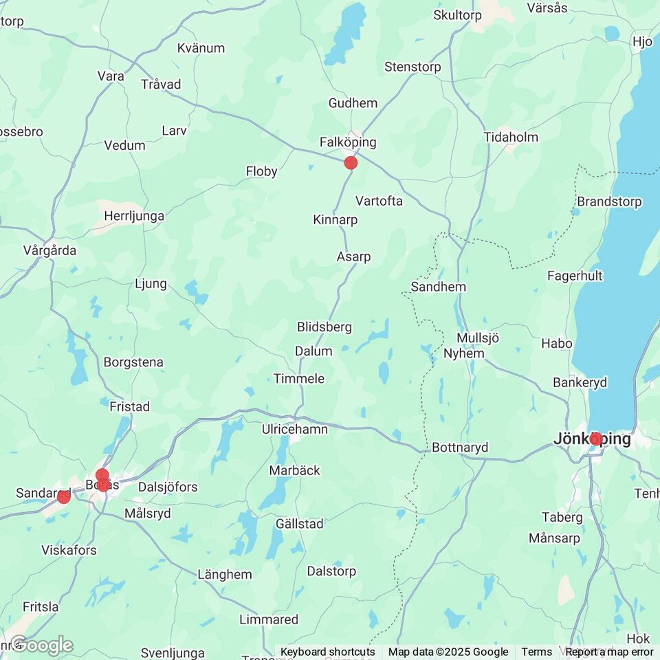 Butiker med rea-varor nära Timmele, Västergötland