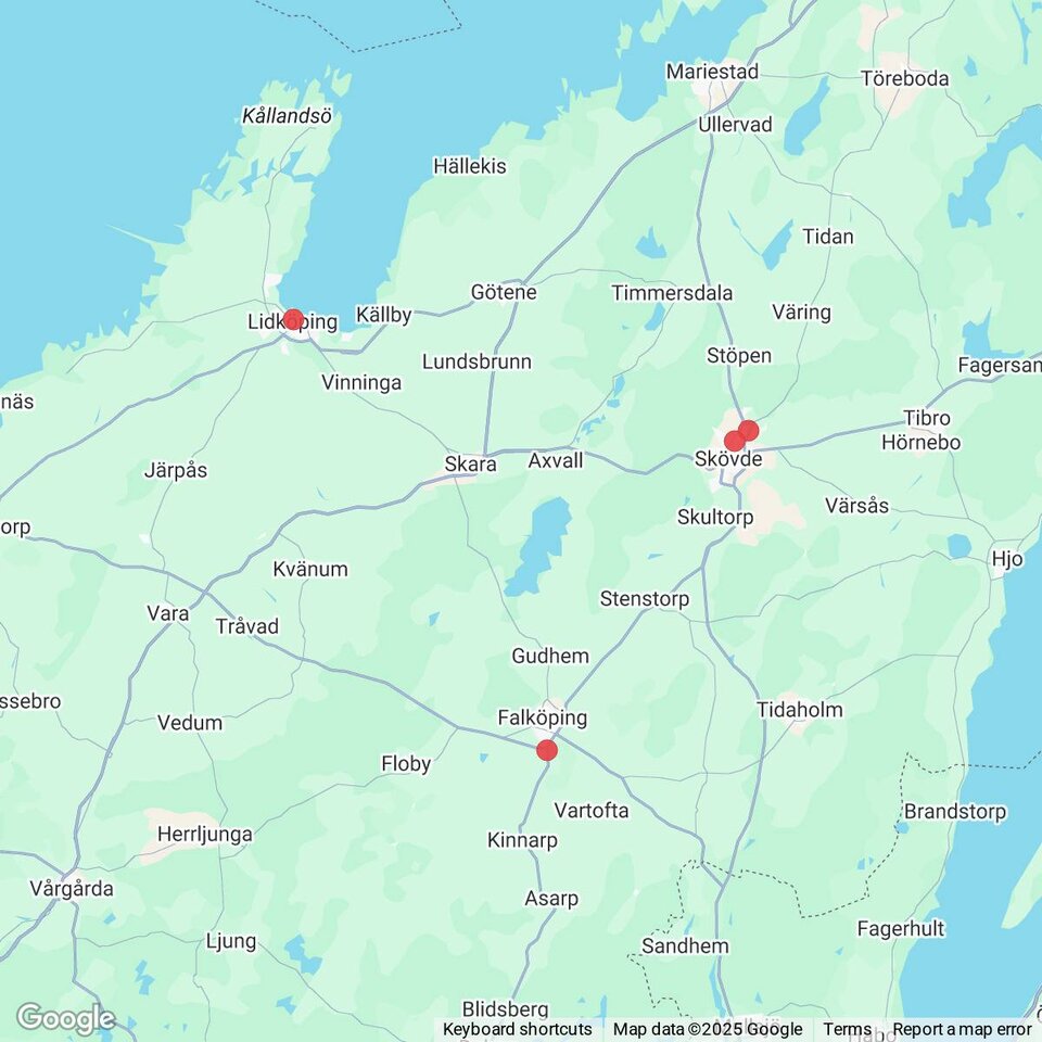 Butiker med rea-varor nära Timmersdala, Västergötland