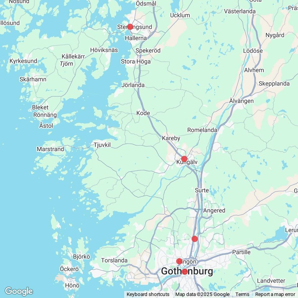 Butiker med rea-varor nära Tjuvkil, Bohuslän