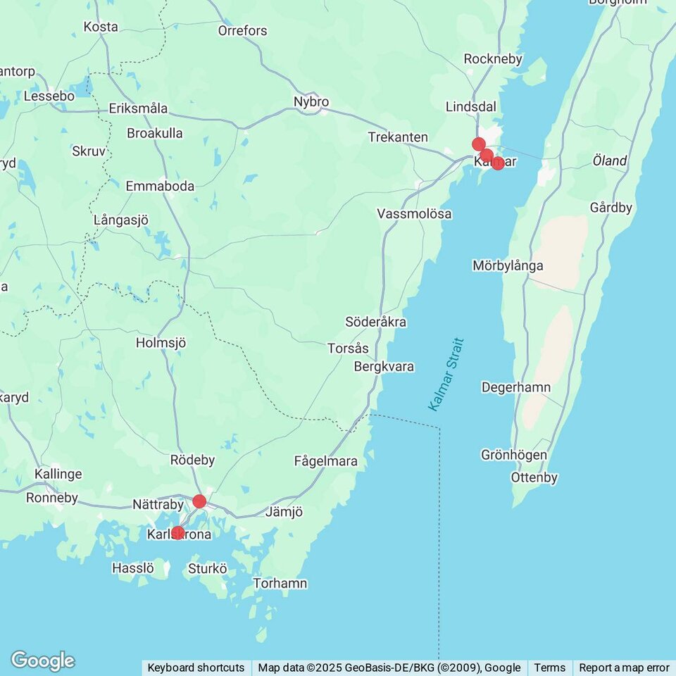 Butiker med rea-varor nära Torsås, Småland