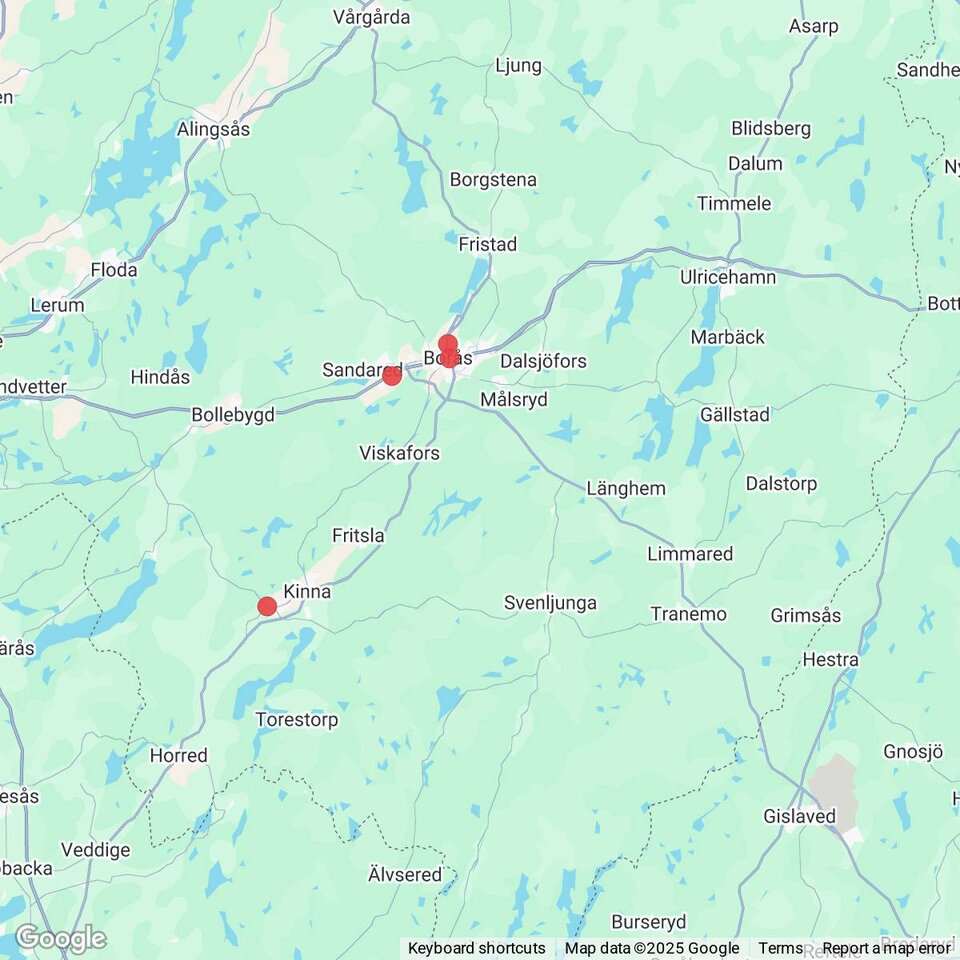 Butiker med rea-varor nära Tranemo, Västergötland