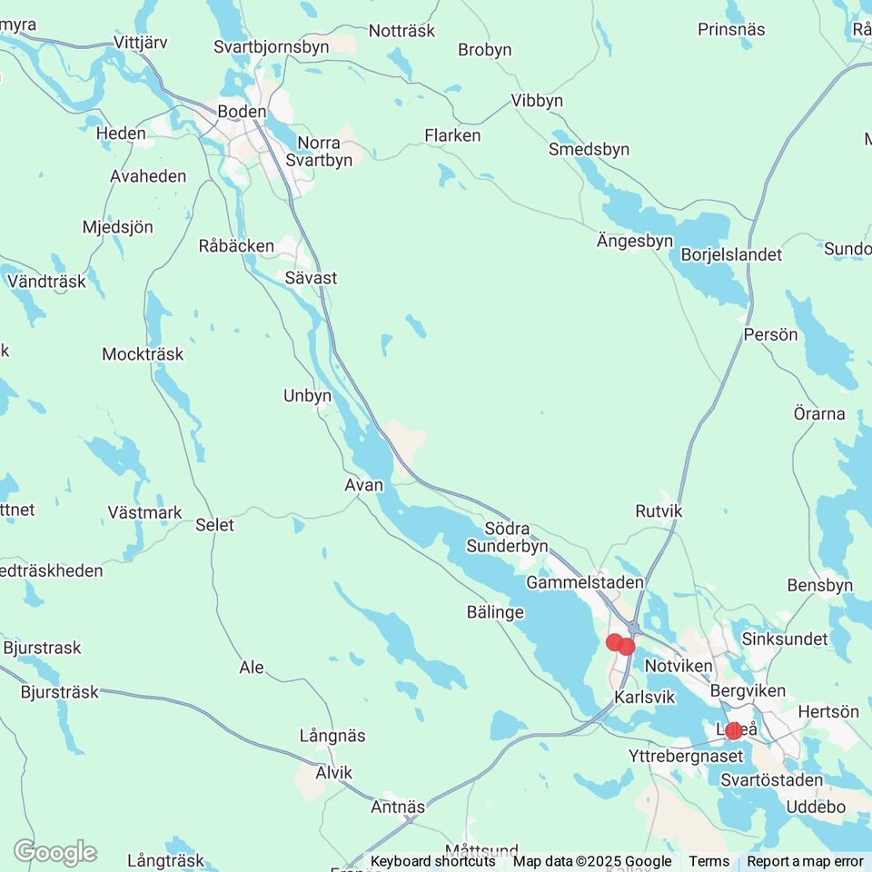 Butiker med rea-varor nära Trångfors, Norrbotten