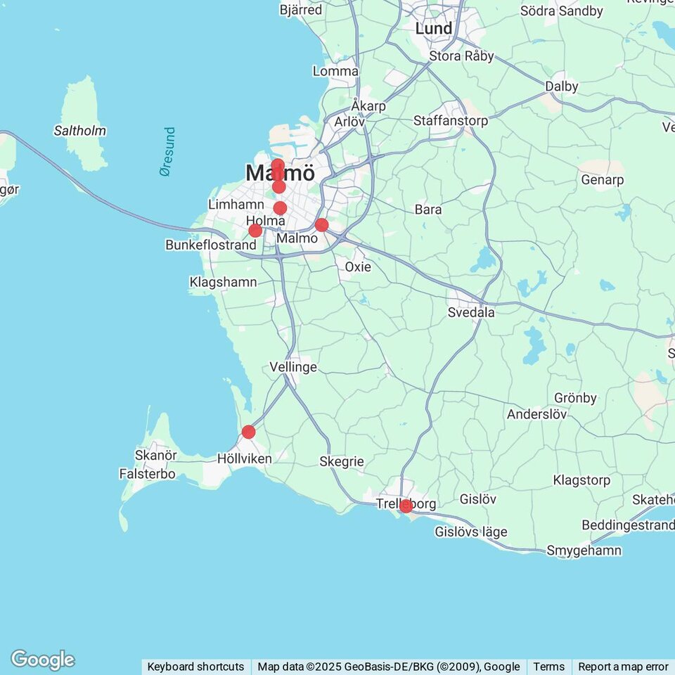 Butiker med rea-varor nära Trelleborg, Skåne