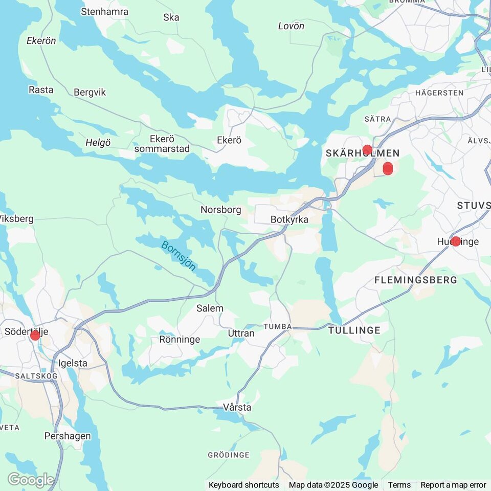 Butiker med rea-varor nära Tumba