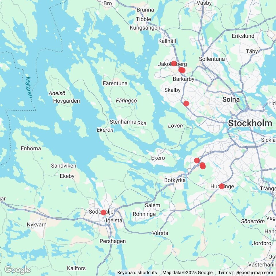 Butiker med rea-varor nära Tuna, Södermanland