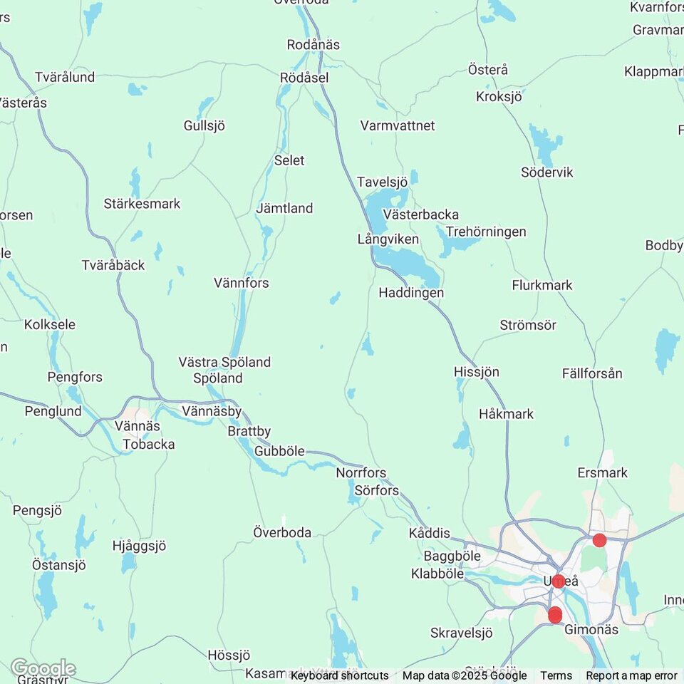 Butiker med rea-varor nära Tvärålund, Västerbotten