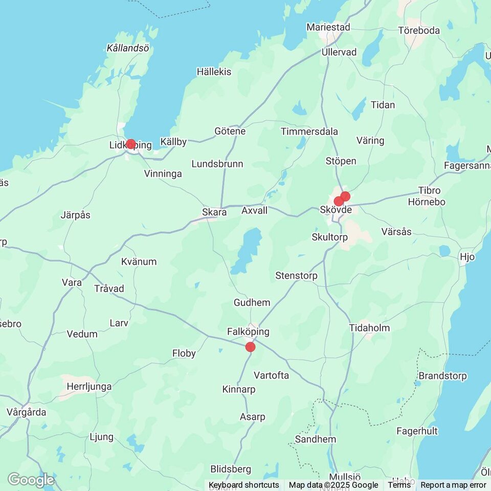 Butiker med rea-varor nära Ulvåker, Västergötland