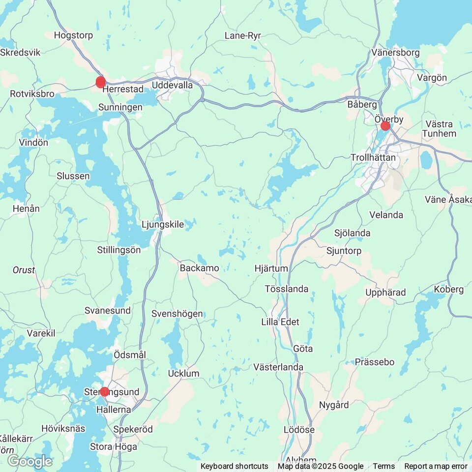 Butiker med rea-varor nära Utby, Bohuslän