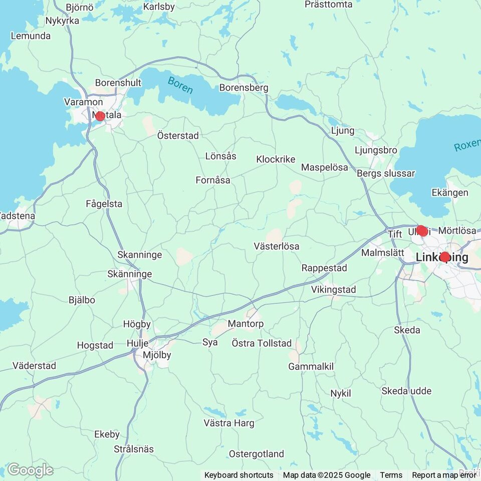 Butiker med rea-varor nära Väderstad, Östergötland