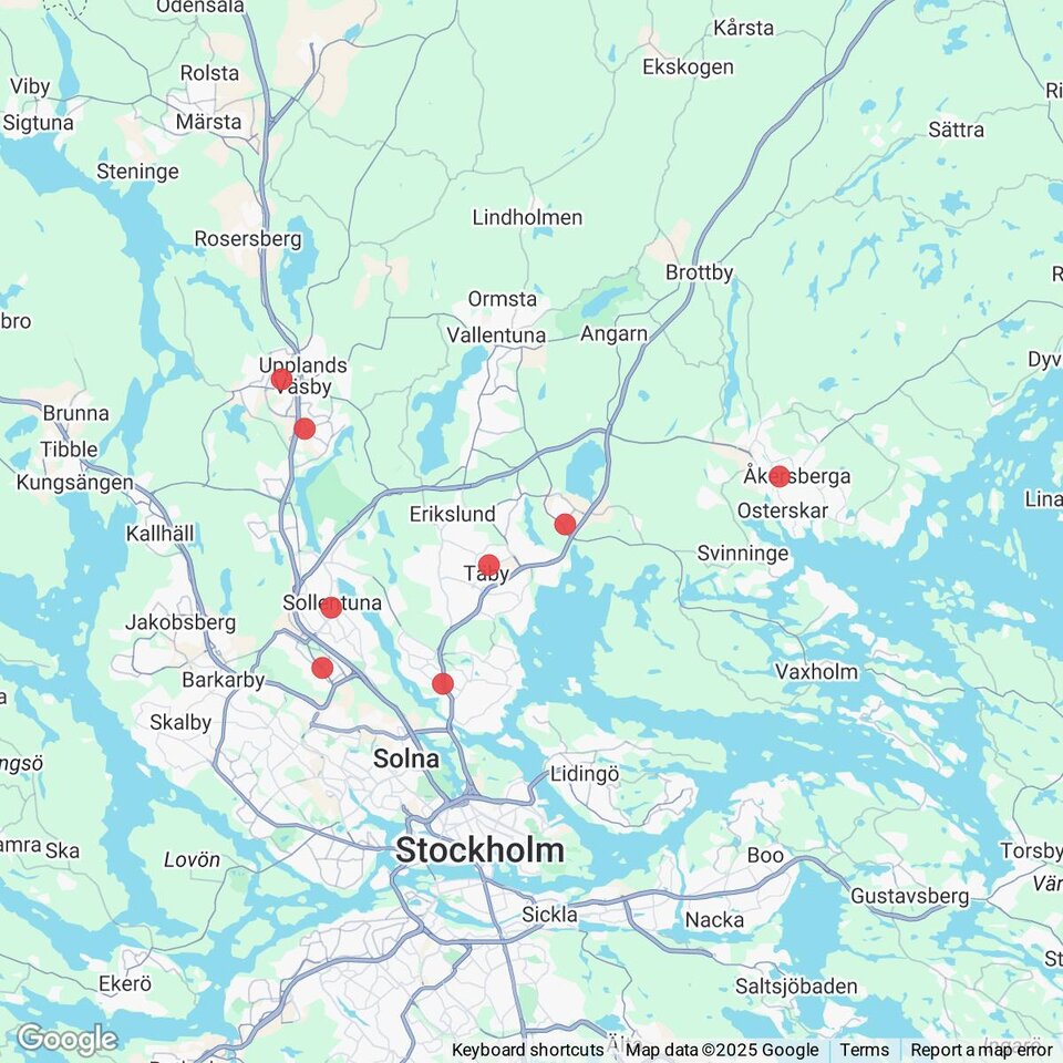 Butiker med rea-varor nära Vallentuna, Uppland