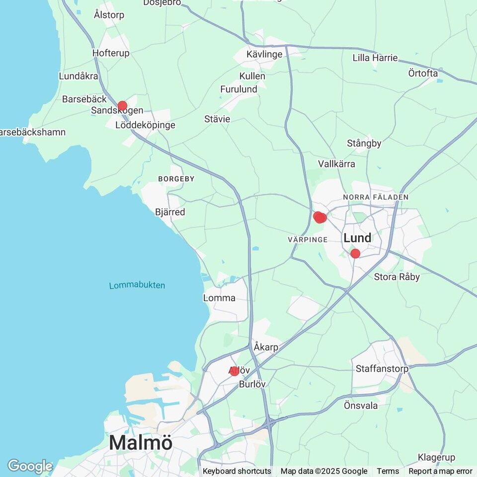 Butiker med rea-varor nära Vallkärra, Skåne