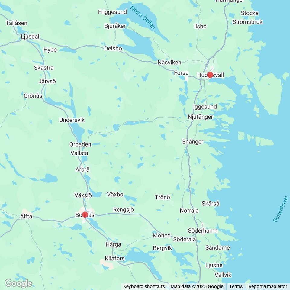 Butiker med rea-varor nära Vallsta, Hälsingland