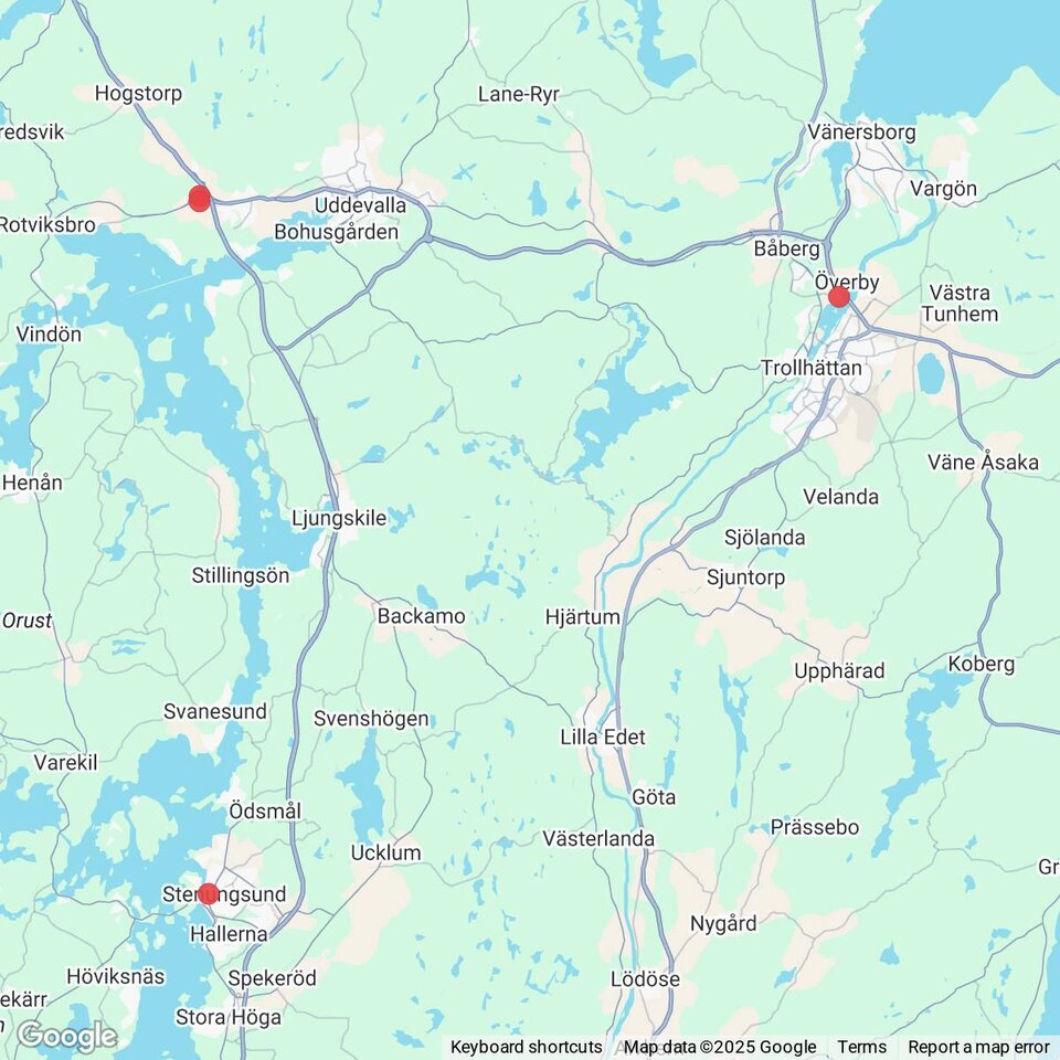 Butiker med rea-varor nära Vänersborg, Västergötland