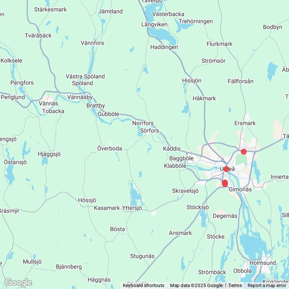 Butiker med rea-varor nära Vännäs, Västerbotten