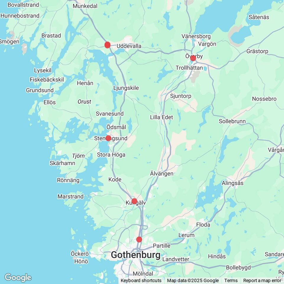 Butiker med rea-varor nära Varekil, Bohuslän