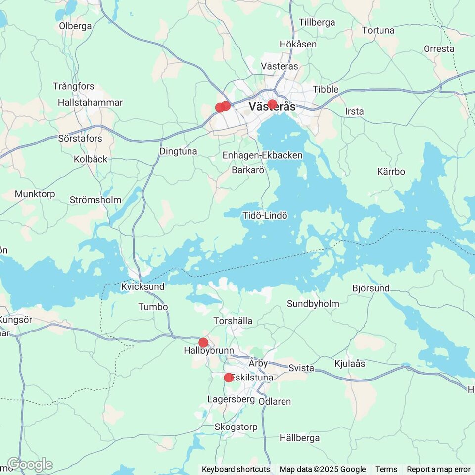 Butiker med rea-varor nära Västerås