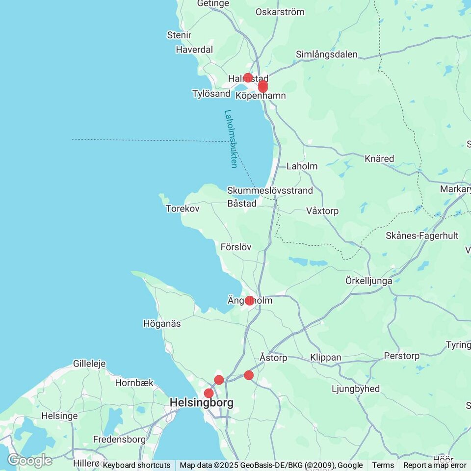 Butiker med rea-varor nära Västra Karup, Skåne