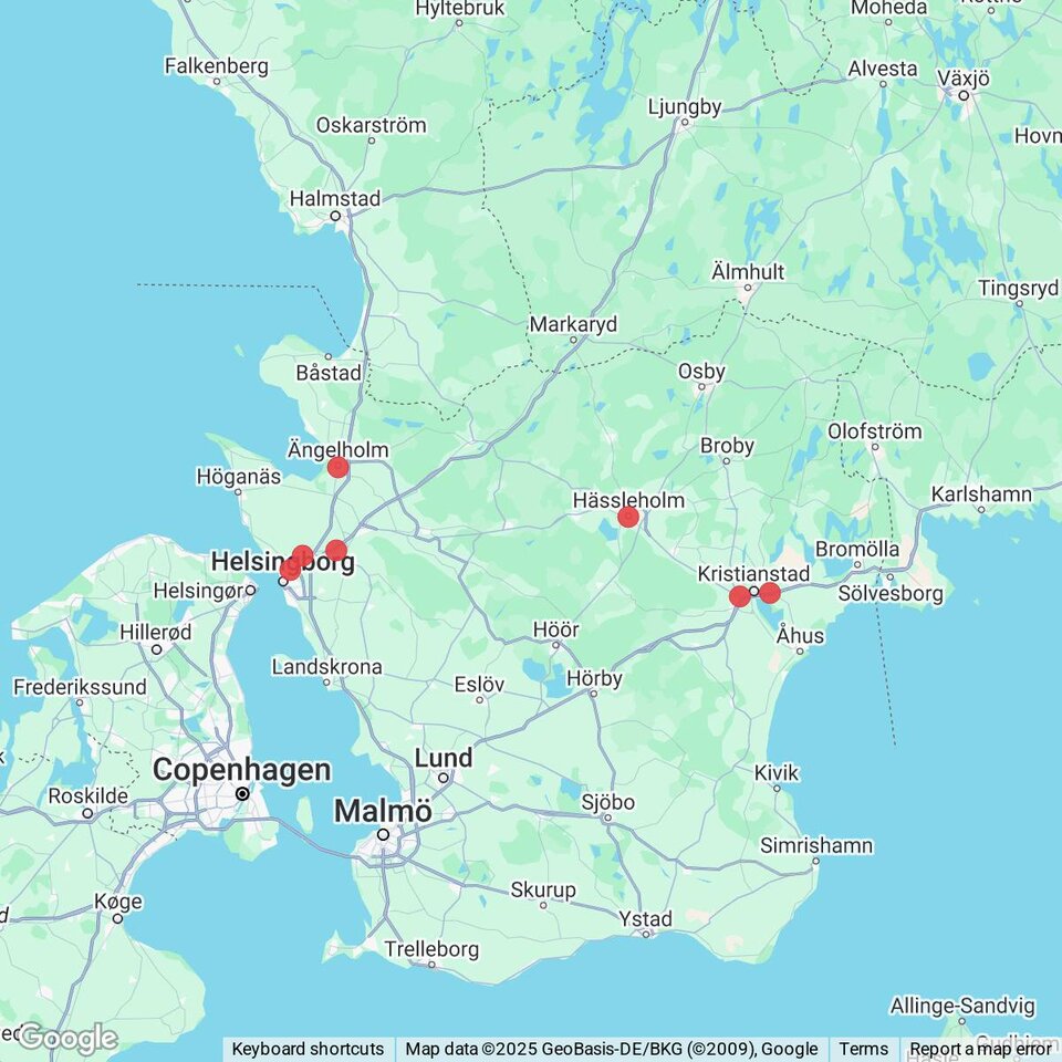 Butiker med rea-varor nära Västra Torup, Skåne