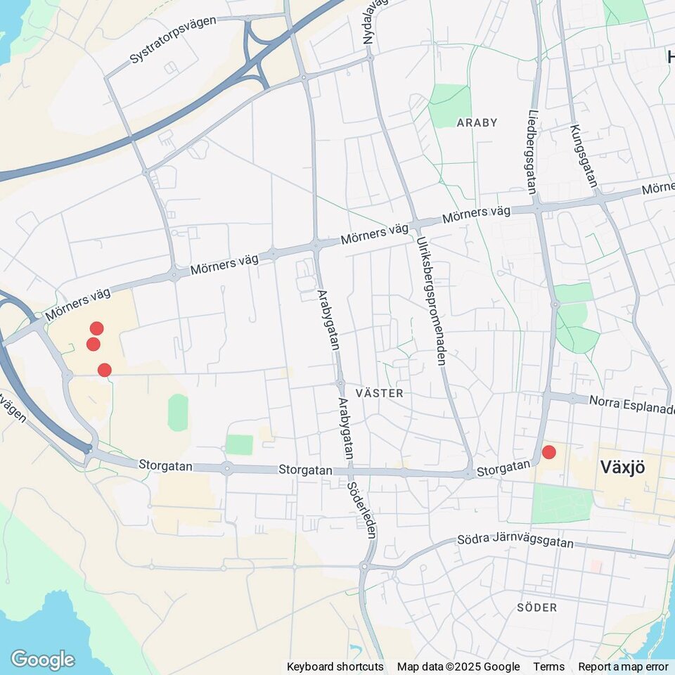 Butiker med rea-varor nära Växjö, Småland