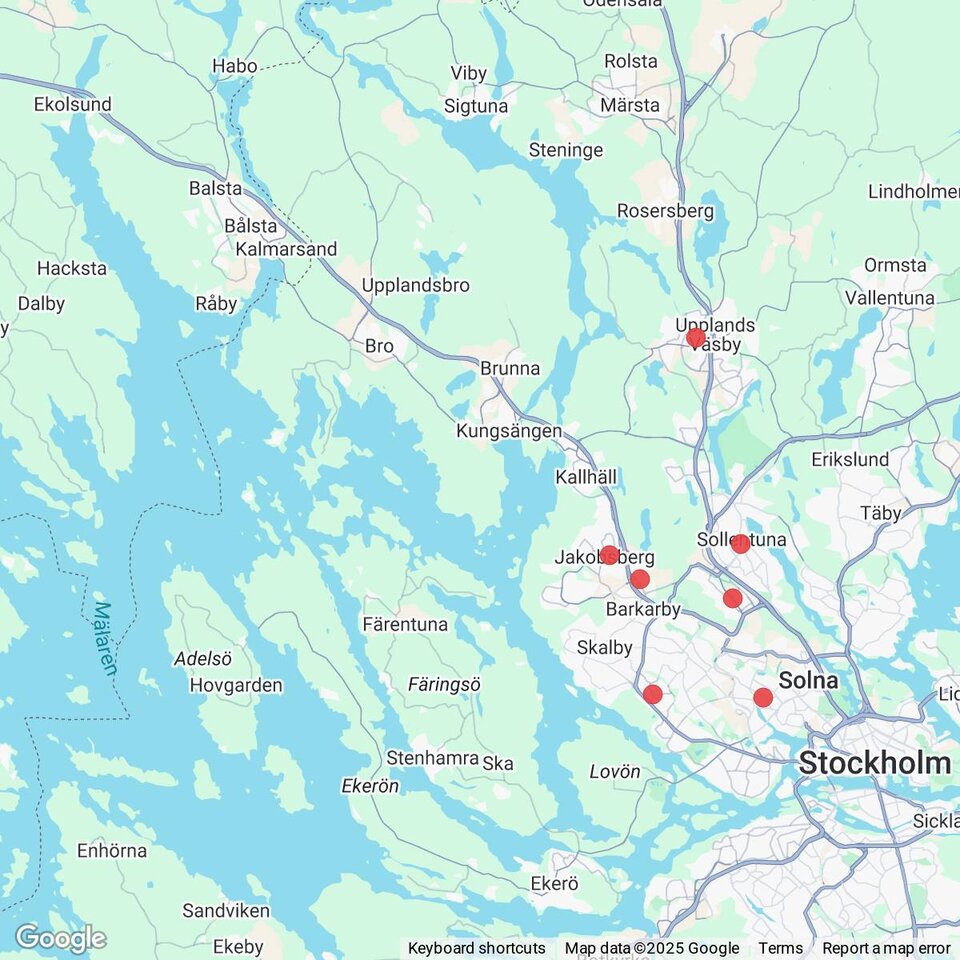 Butiker med rea-varor nära Vibyäng, Uppland