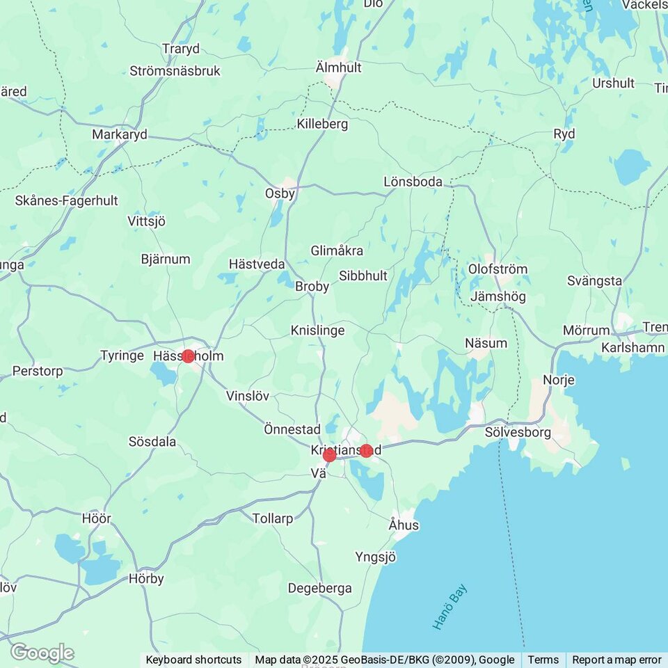 Butiker med rea-varor nära Vilshult, Blekinge