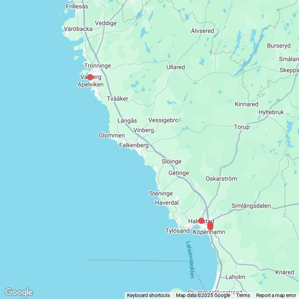 Butiker med rea-varor nära Vinberg, Halland