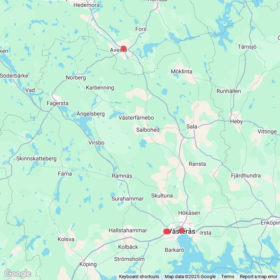 Butiker med rea-varor nära Virsbo, Västmanland