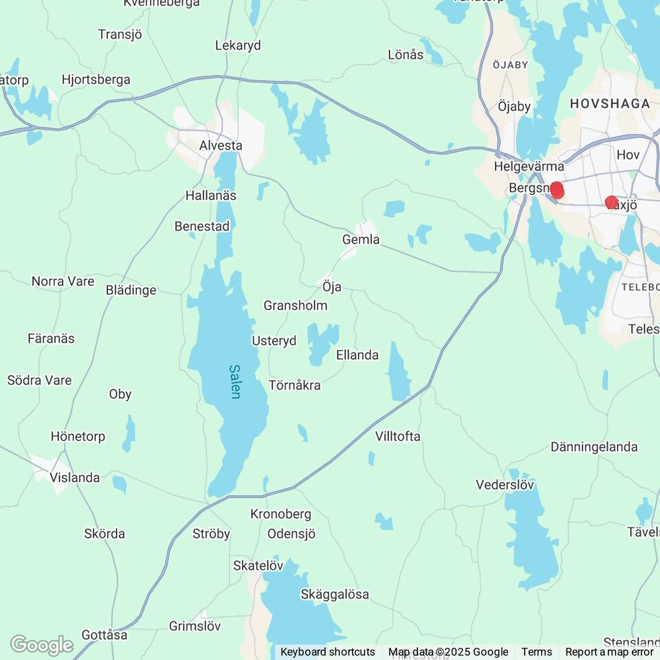 Butiker med rea-varor nära Vislanda, Småland