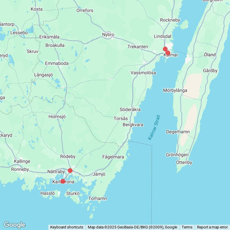 Butiker med rea-varor nära Vissefjärda, Småland