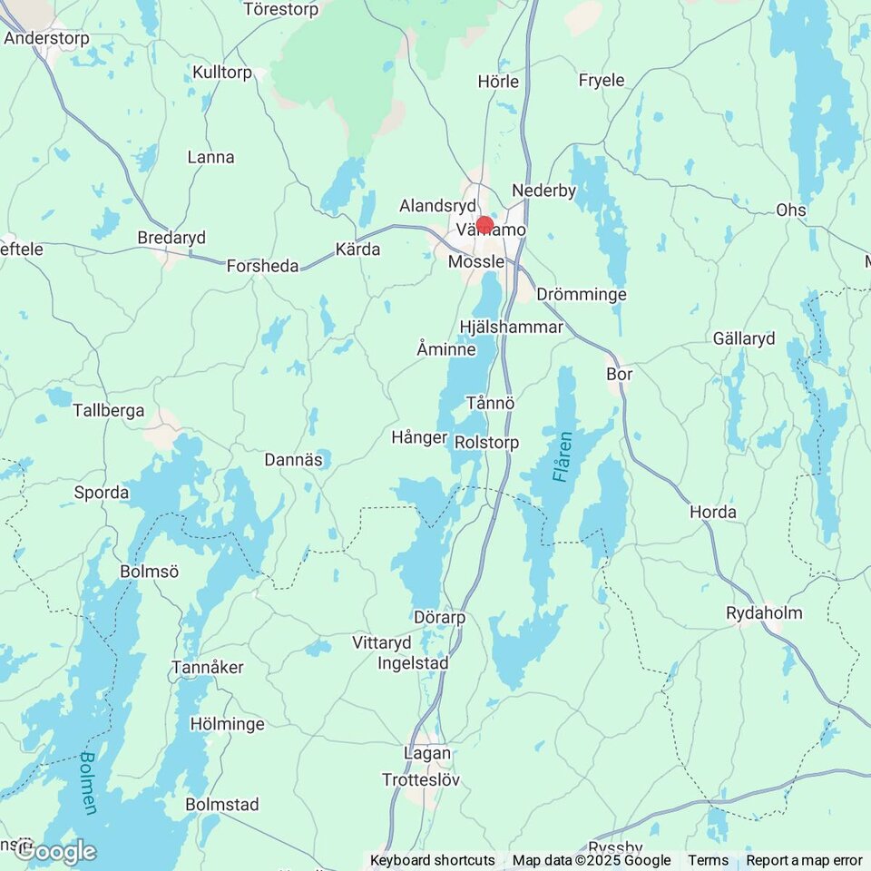 Butiker med rea-varor nära Vittaryd, Småland